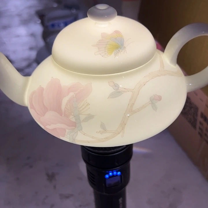 大球泥手绘茶壶一个