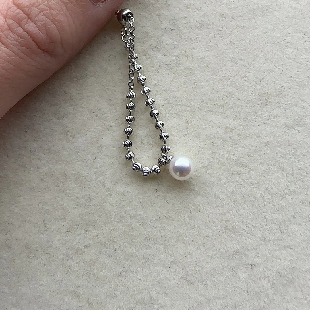 淡水珍珠戒指124银S925镶嵌