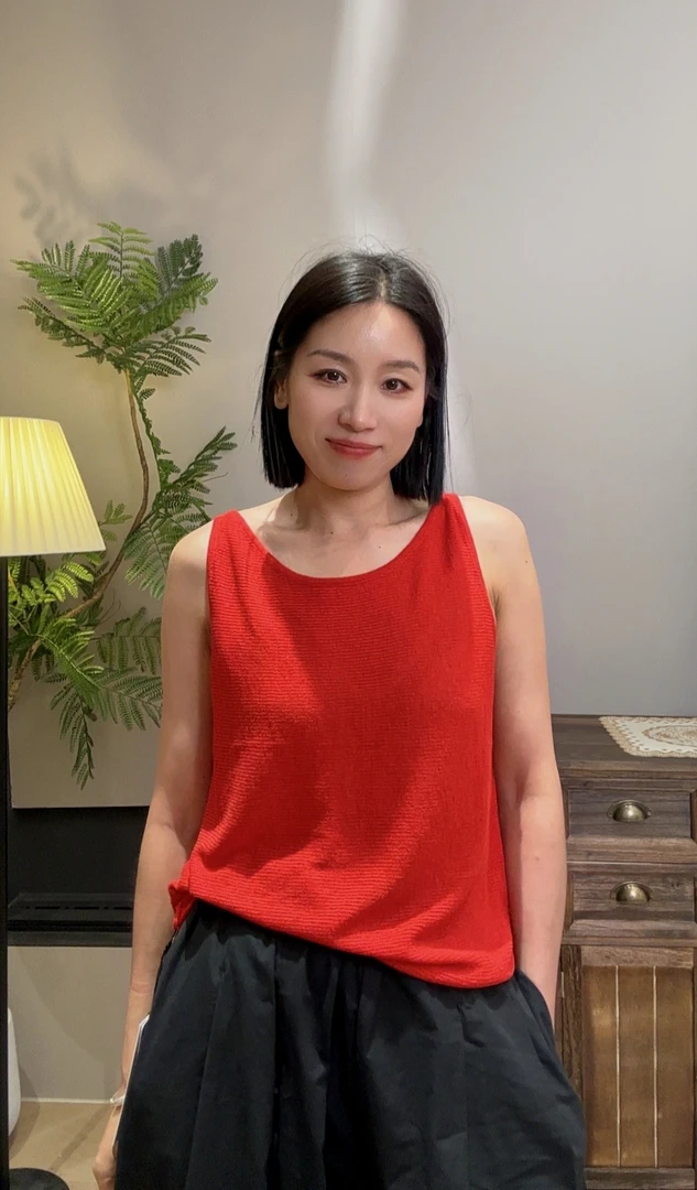 夏季百搭针织无袖背心休闲简约时尚