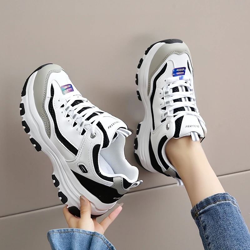 【清仓福利款】斯凯奇女士熊猫鞋秋冬新款显高休闲运动老爹鞋873006