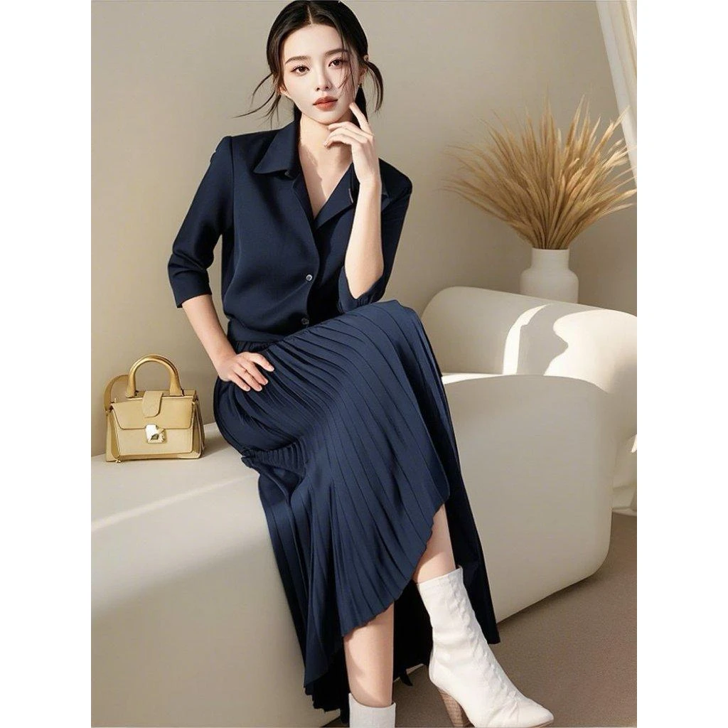 SS2081高定轻奢连衣裙高级感ol职业女装气质女神范秋装御姐成熟