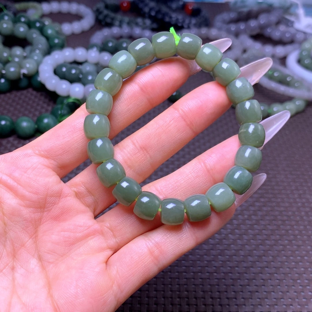 和田玉未镶嵌手串卡10