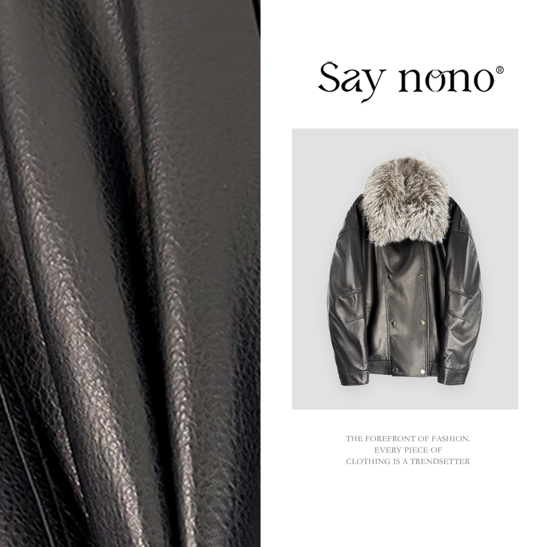 懒猫nono│Saynono 时尚气质复古高级绵羊皮保暖鹅绒外套GG01563AY