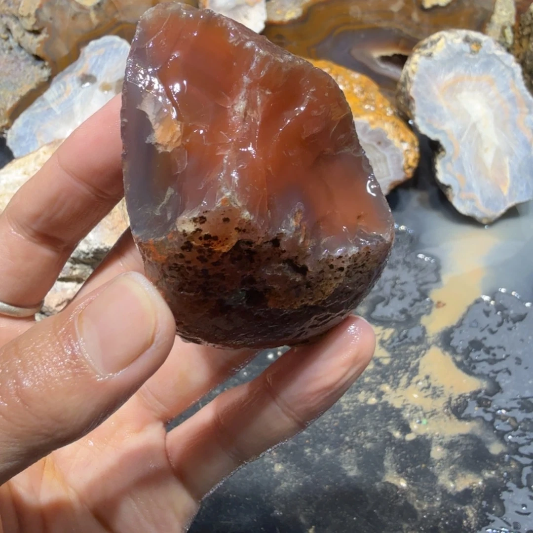 未镶嵌玛瑙/玉髓珠宝半成品