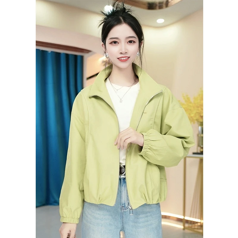 【KL-M15-A】2025年新款春款妈妈休闲保暖时尚气质款轻薄外套女短款