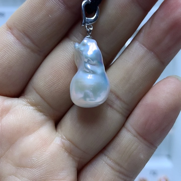 银S925镶嵌淡水珍珠巴洛克