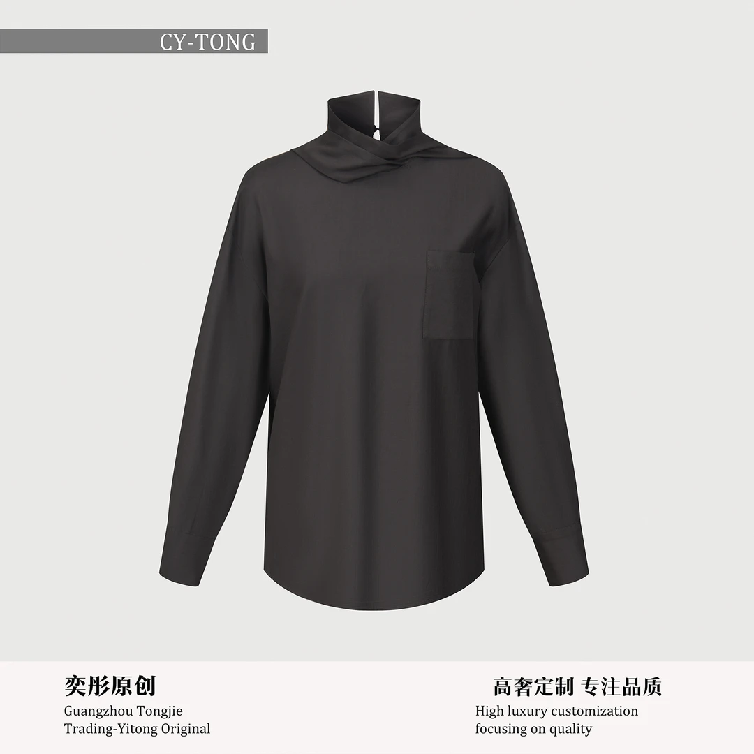 【彤姐原创】春季气质设计感轻奢休闲时尚简约衬衫长袖上衣W25H303