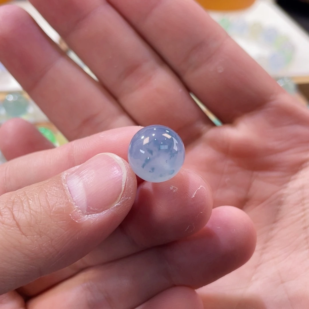 翡翠手链未镶嵌梦幻蓝紫