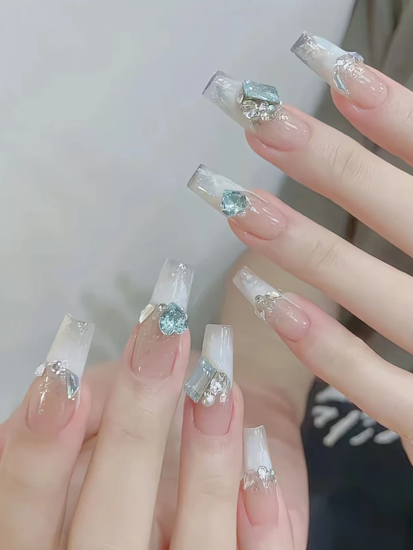 东洲美甲钻，方形长方多款式美甲钻，冰糖肥方正方八角枕头