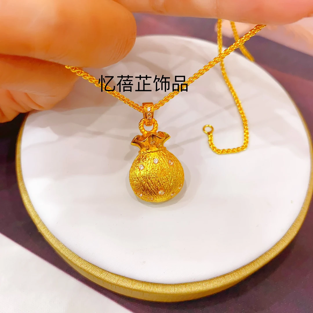 铜合金项链 袋袋有福拉丝项链