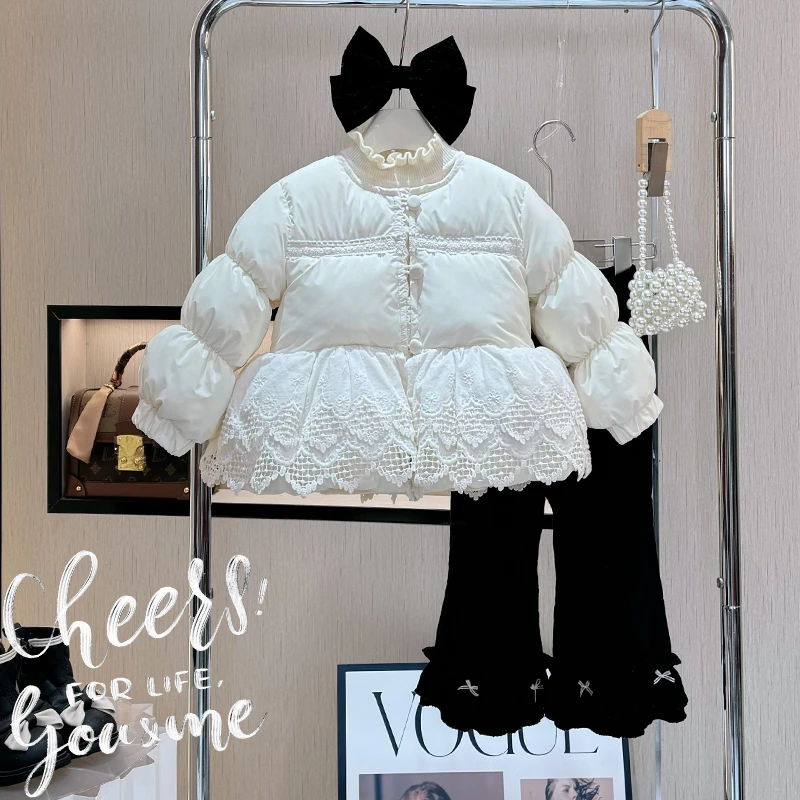 【现货】女童冬装棉服2025新款外套冬季加厚洋气小女孩韩版时尚儿童