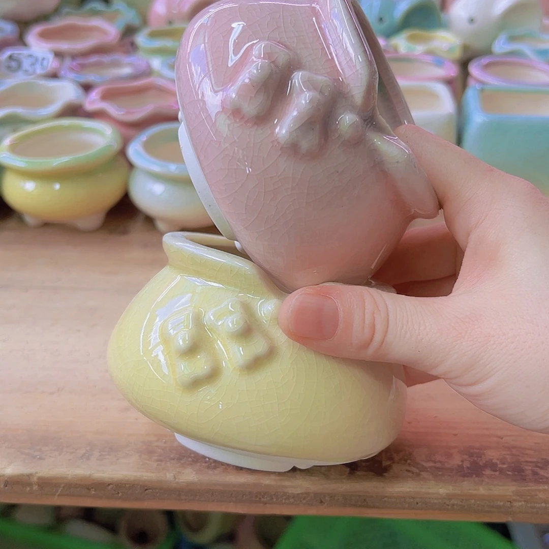 陶瓷花盆当场满12包邮