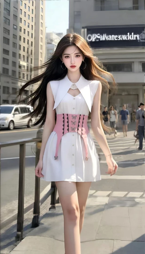 别致设计感白色不规则领无袖连衣裙女小众时尚显瘦高级氛围感穿搭