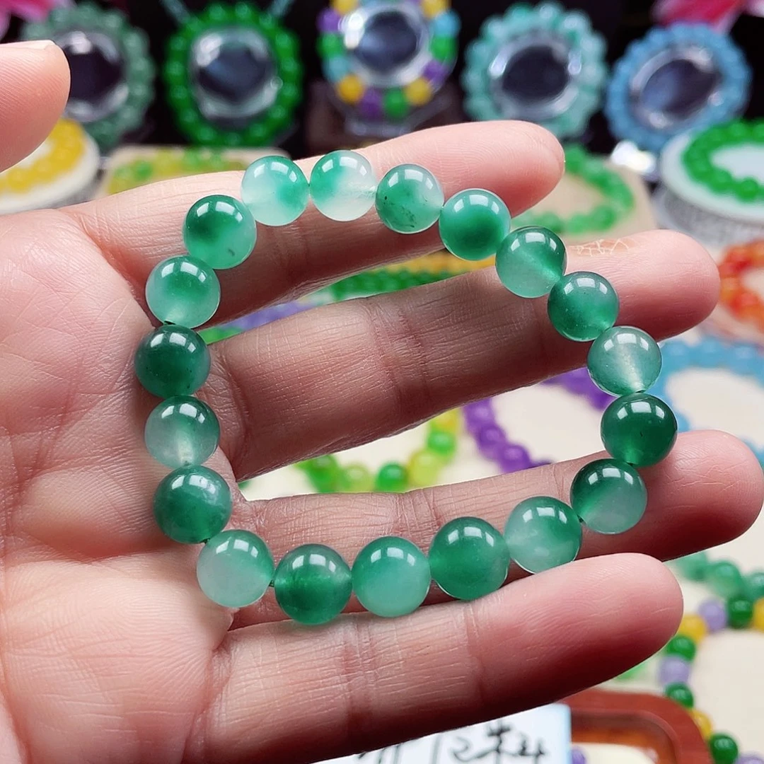 翡翠未镶嵌颈饰卡10翡翠珠链男女款10