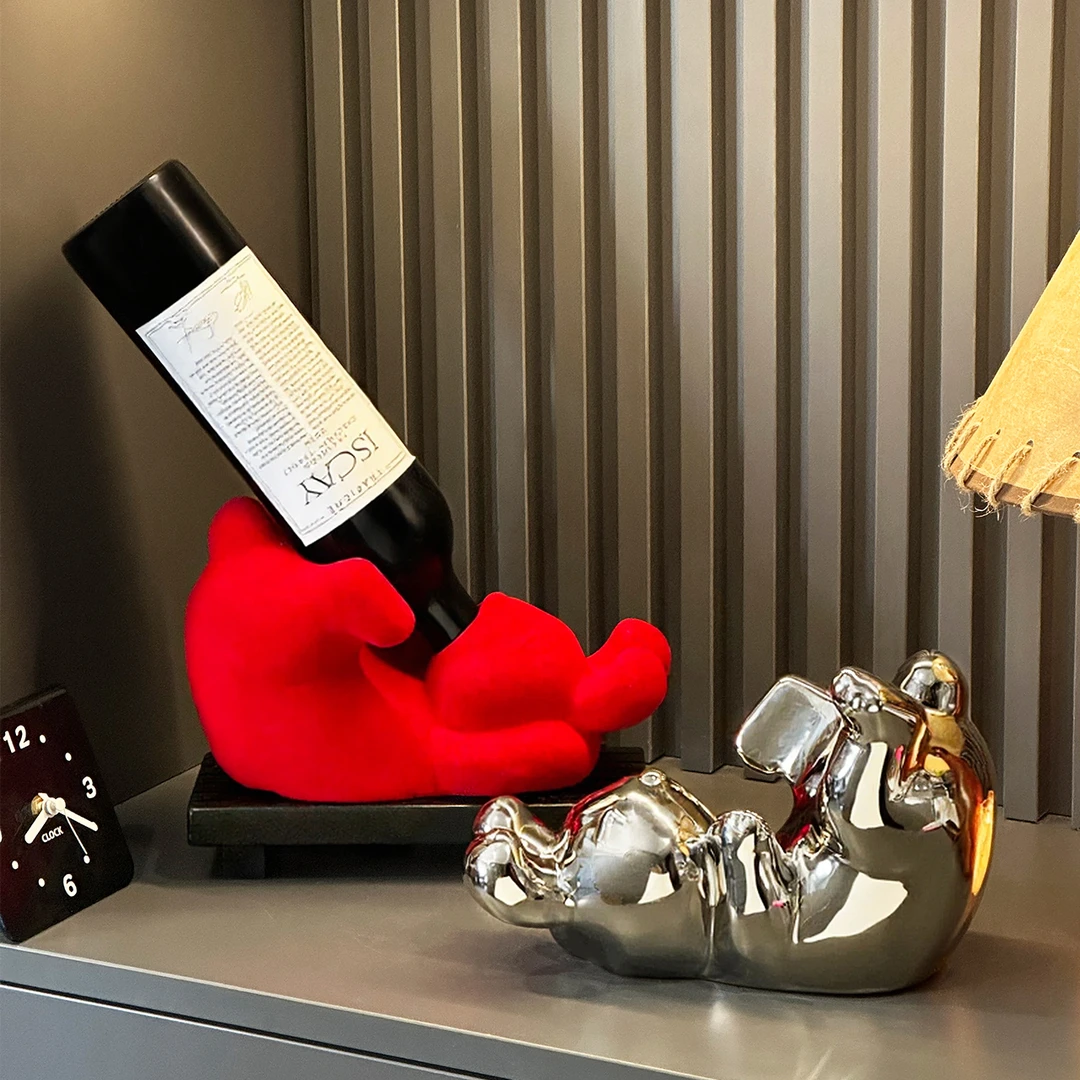 红酒架创意红酒托酒杯架托置物架轻奢酒柜摆件葡萄酒客厅装饰品