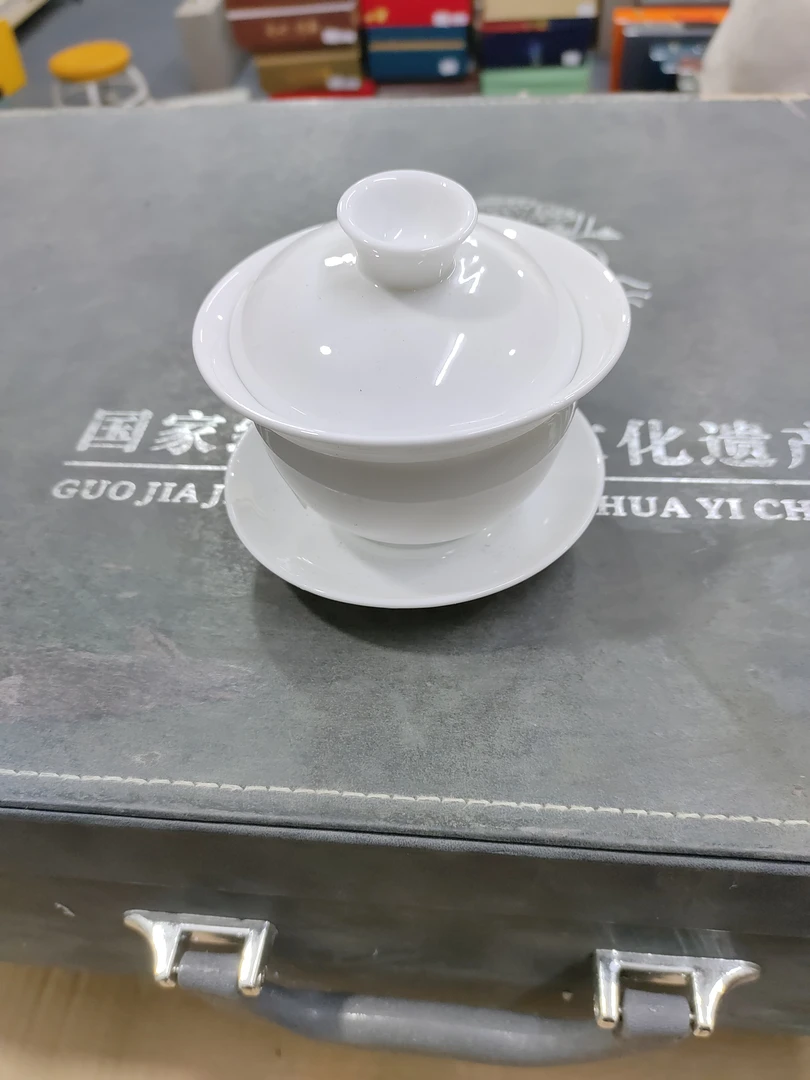 高档陶瓷盖碗茶具功夫茶碗复古泡茶杯敬茶碗15(中控)