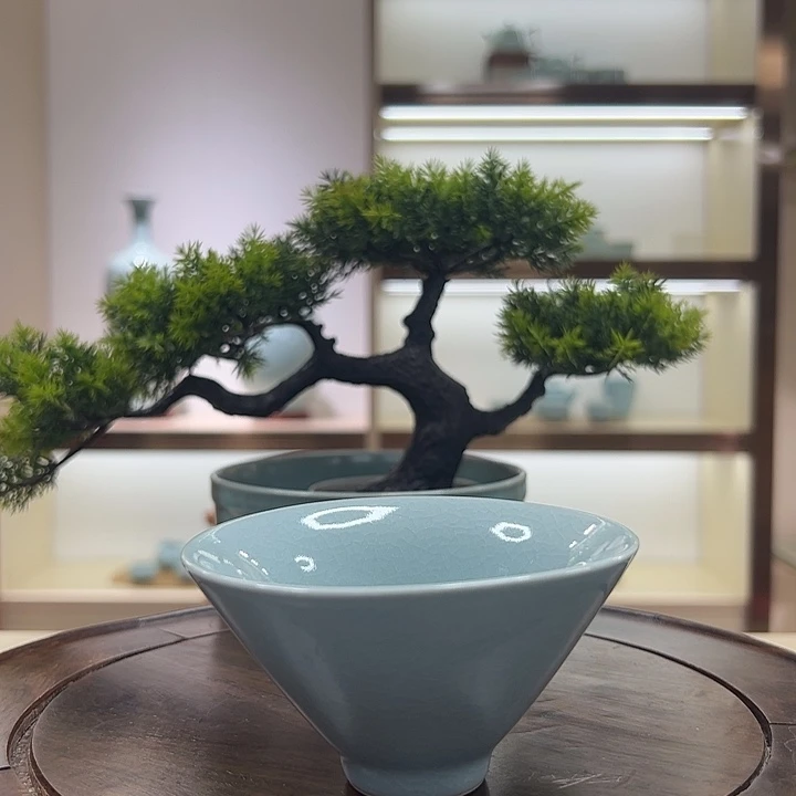 杯子原矿原釉斗笠杯