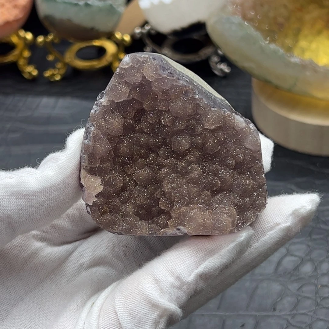 水晶未镶嵌珠宝半成品粉色爆闪牙软62