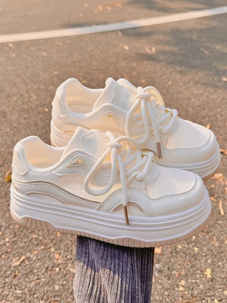 板鞋夏透气小白鞋低帮网布鞋轻便透气厚底夏季百搭透网学生小白鞋