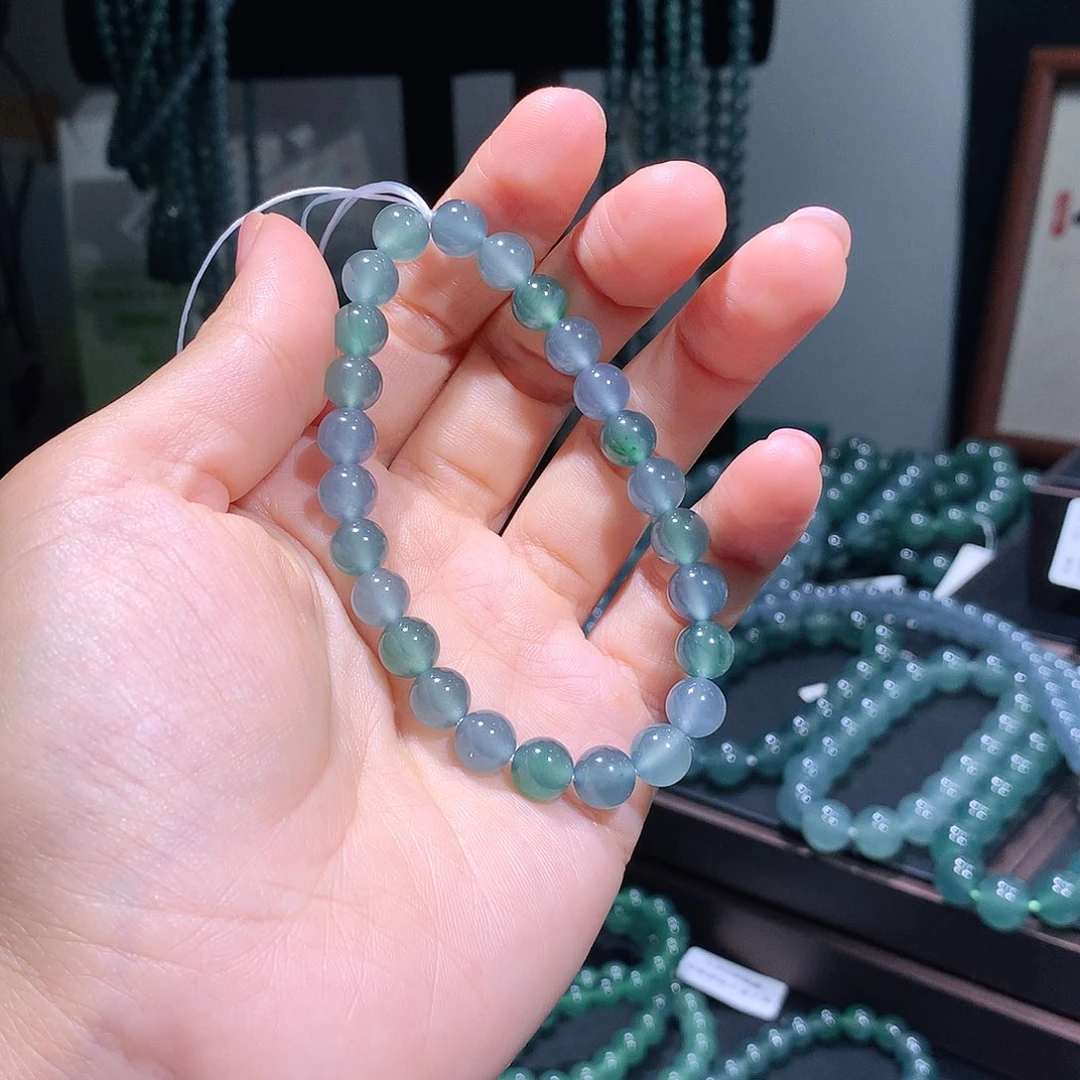 未镶嵌手链翡翠欧**菲天然a货翡翠手串