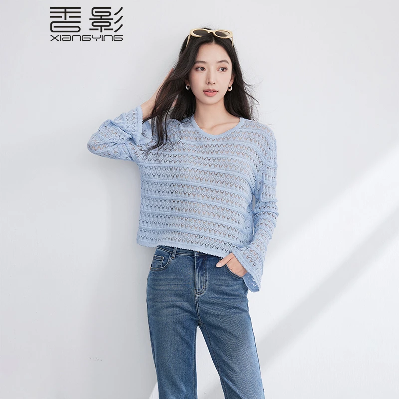 【直播专享】Z4031215毛针织衫 香影镂空针织衫女秋冬季新款超好