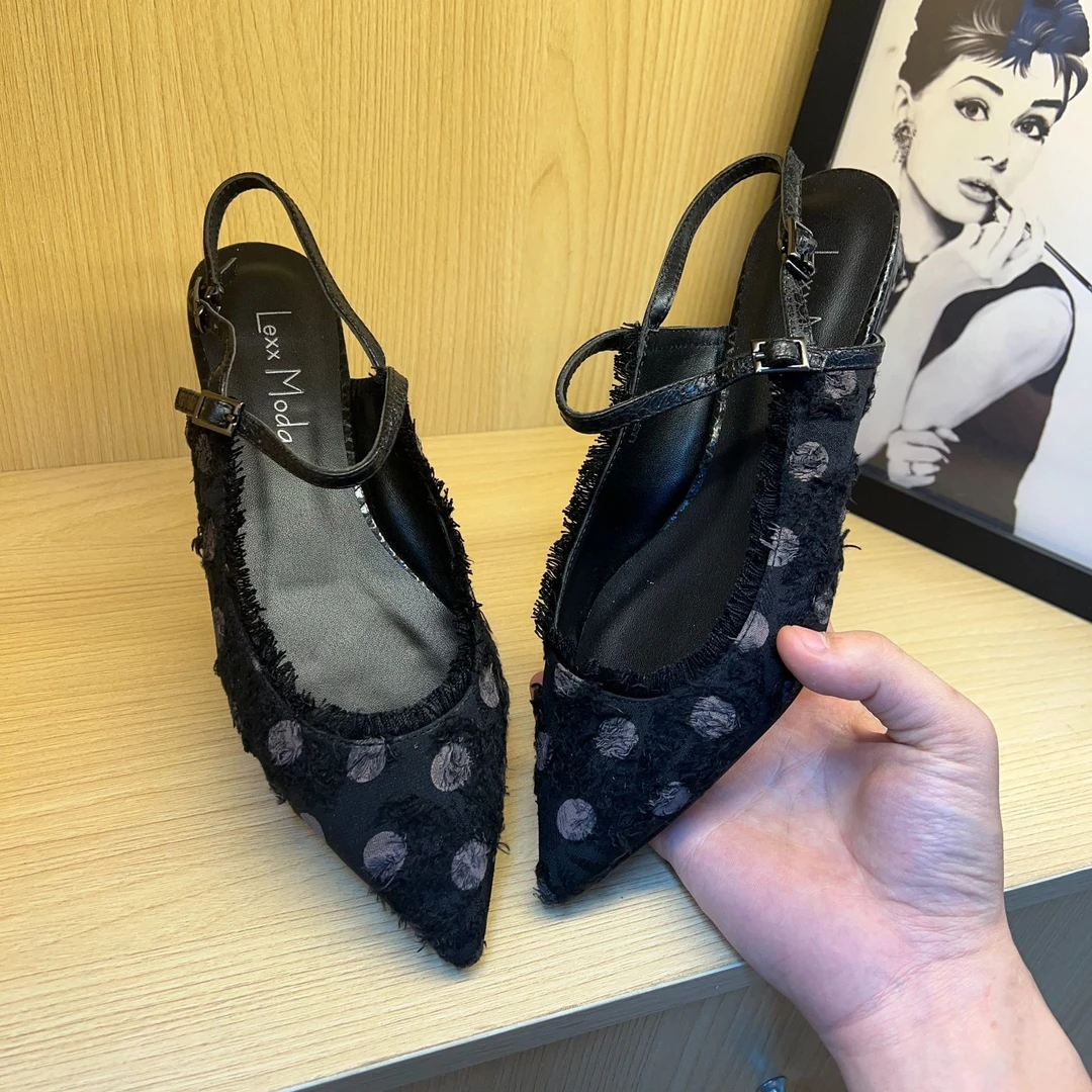 【醉美】2025春季新款进口时尚气质百搭软真皮浅口女士尖头细跟单鞋