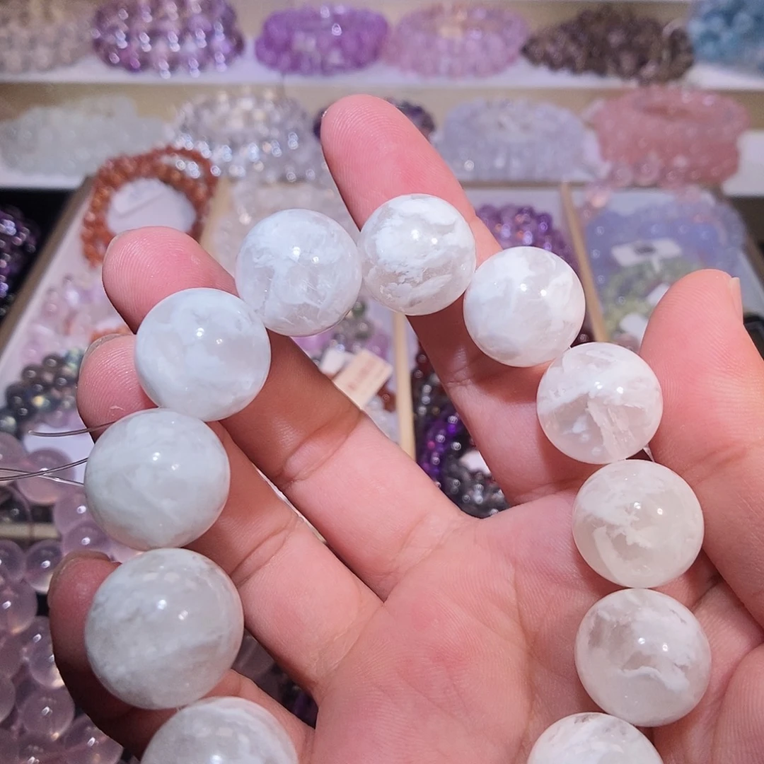未镶嵌水晶手链白雪花幽灵17.5mm