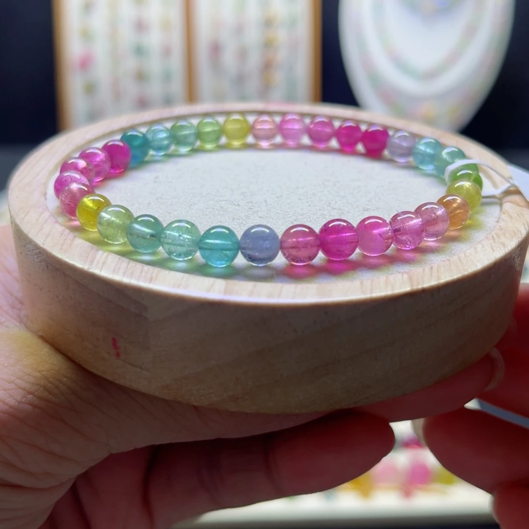 未镶嵌手链碧玺荧光5.8mm