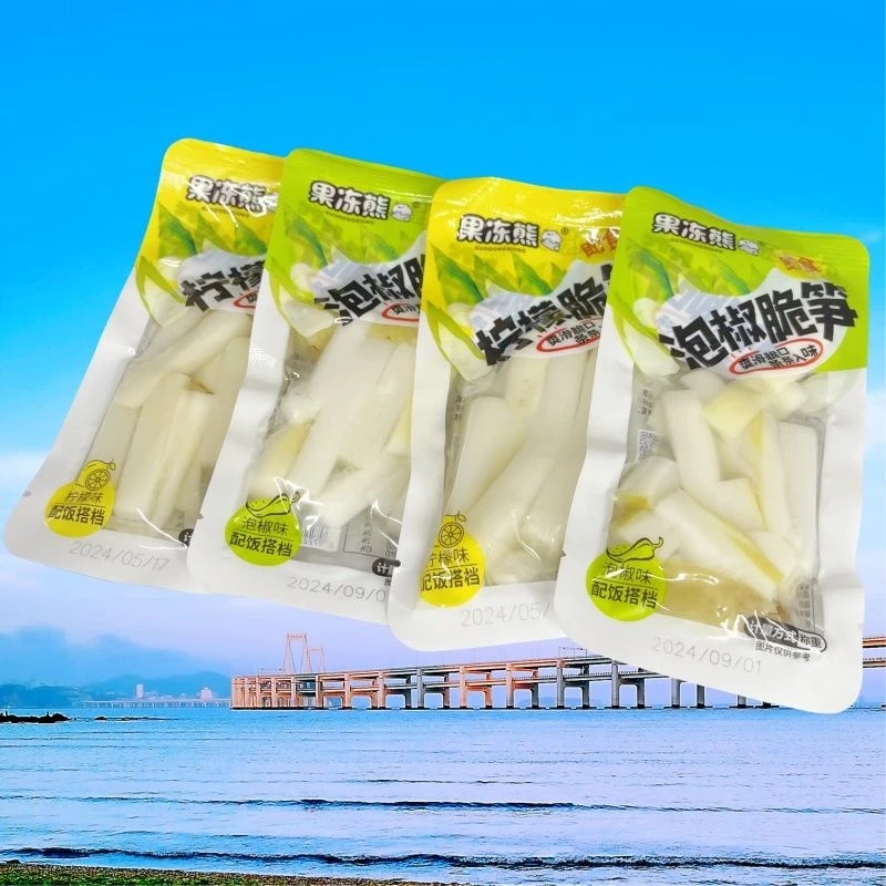 果冻熊脆笋泡椒开袋即食竹笋条休闲小吃零食即食小菜酱腌泡椒