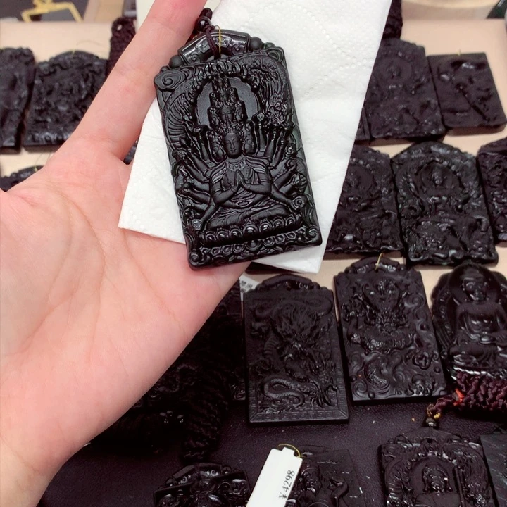 山**月天然a货钢琴黑挂件