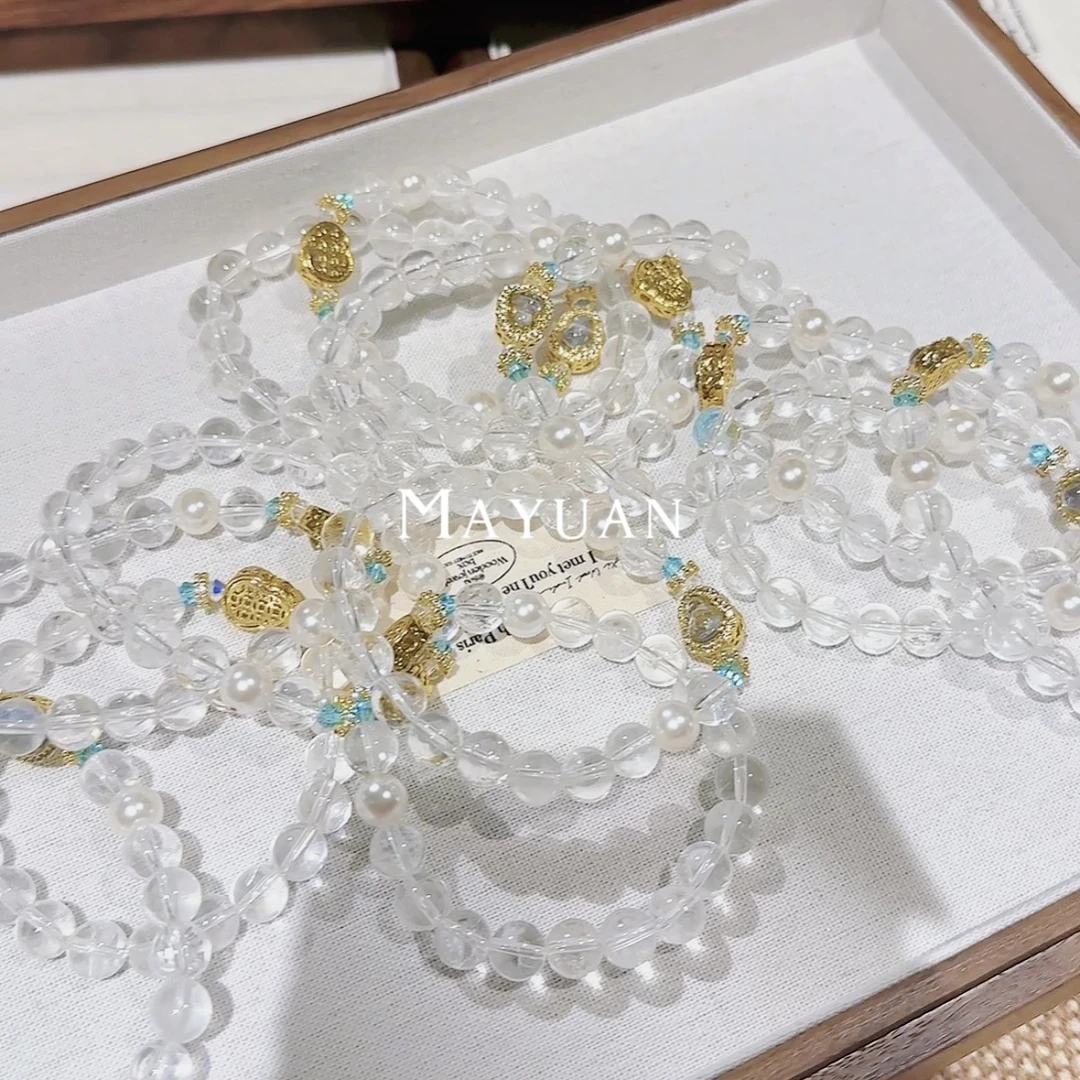 【星福】MY051 白水晶水蓝葫芦施华洛钻DIY设计手串手链多样性发