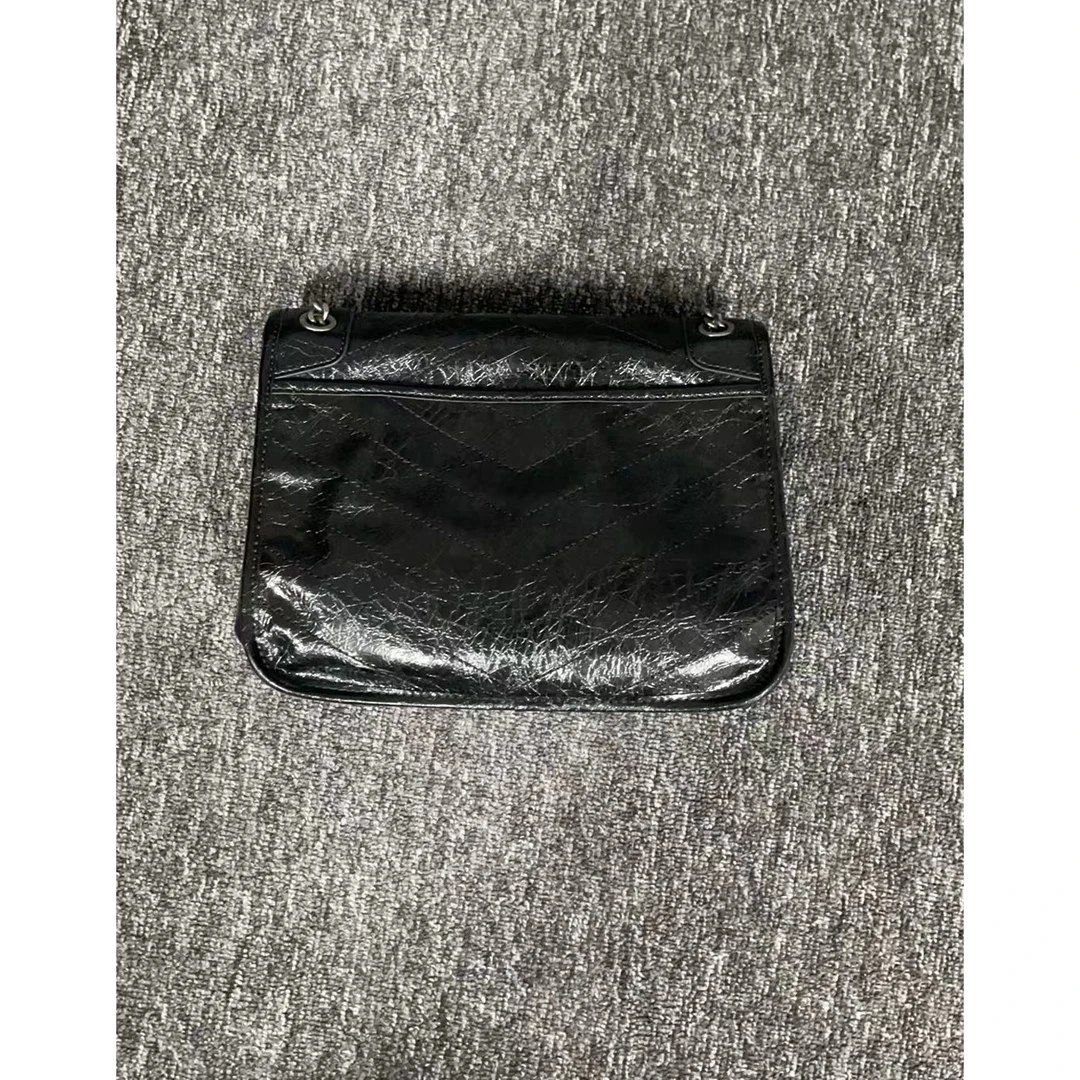 姝宴真皮女包油蜡皮小号包10248黑色