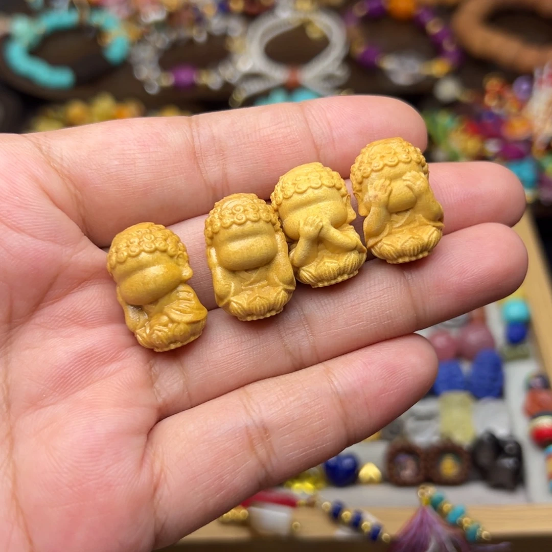 木质非金属四部佛发一组