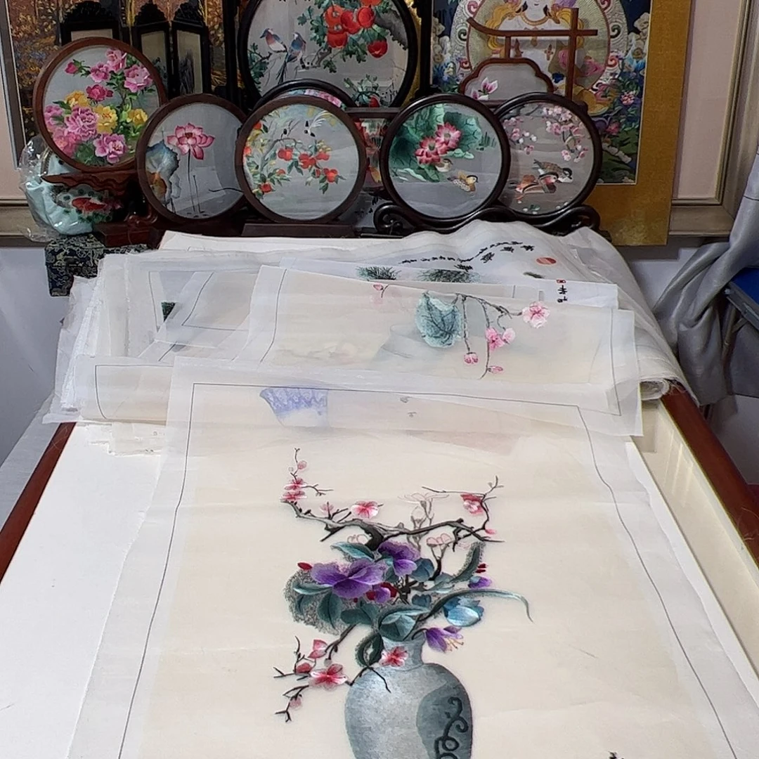 禅***心刺绣纯手工刺绣画