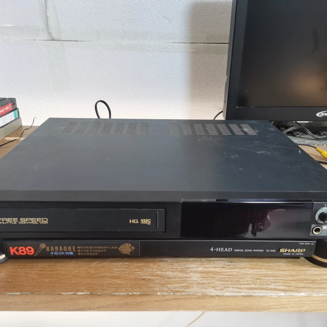 8新  录像机89带遥控器运费自理上盖有轻微划痕4磁头单声道