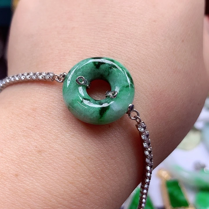 颈饰银S925镶嵌翡翠翡翠