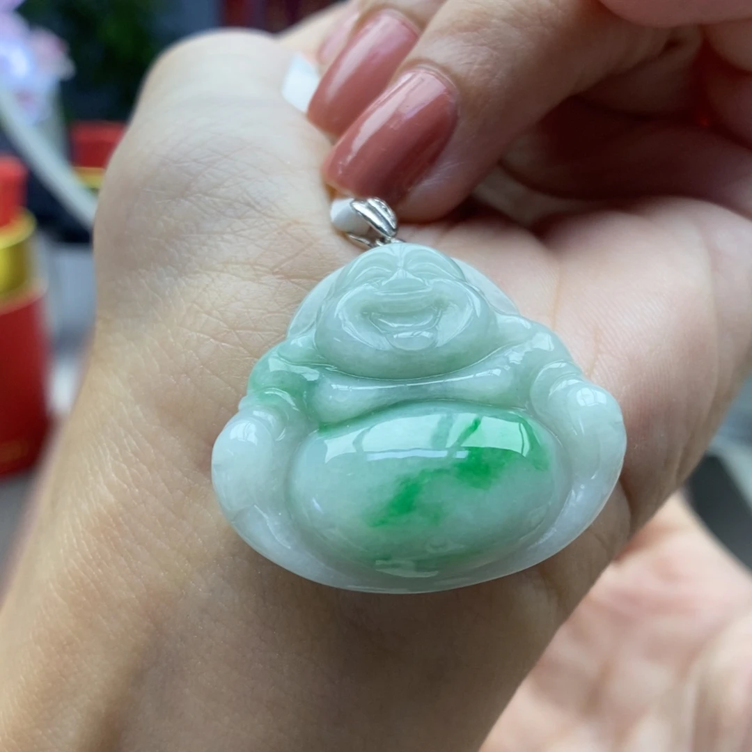 翡翠银S925镶嵌颈饰吊坠47