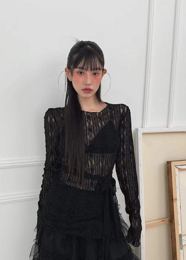 【直播间专属】椰妮韩国东大门直邮2025春新设计感性感打底衫女