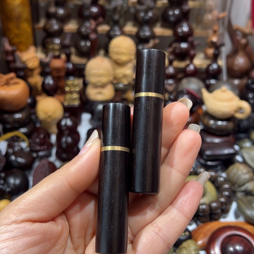 香榧木紫光檀紫光檀牙签桶