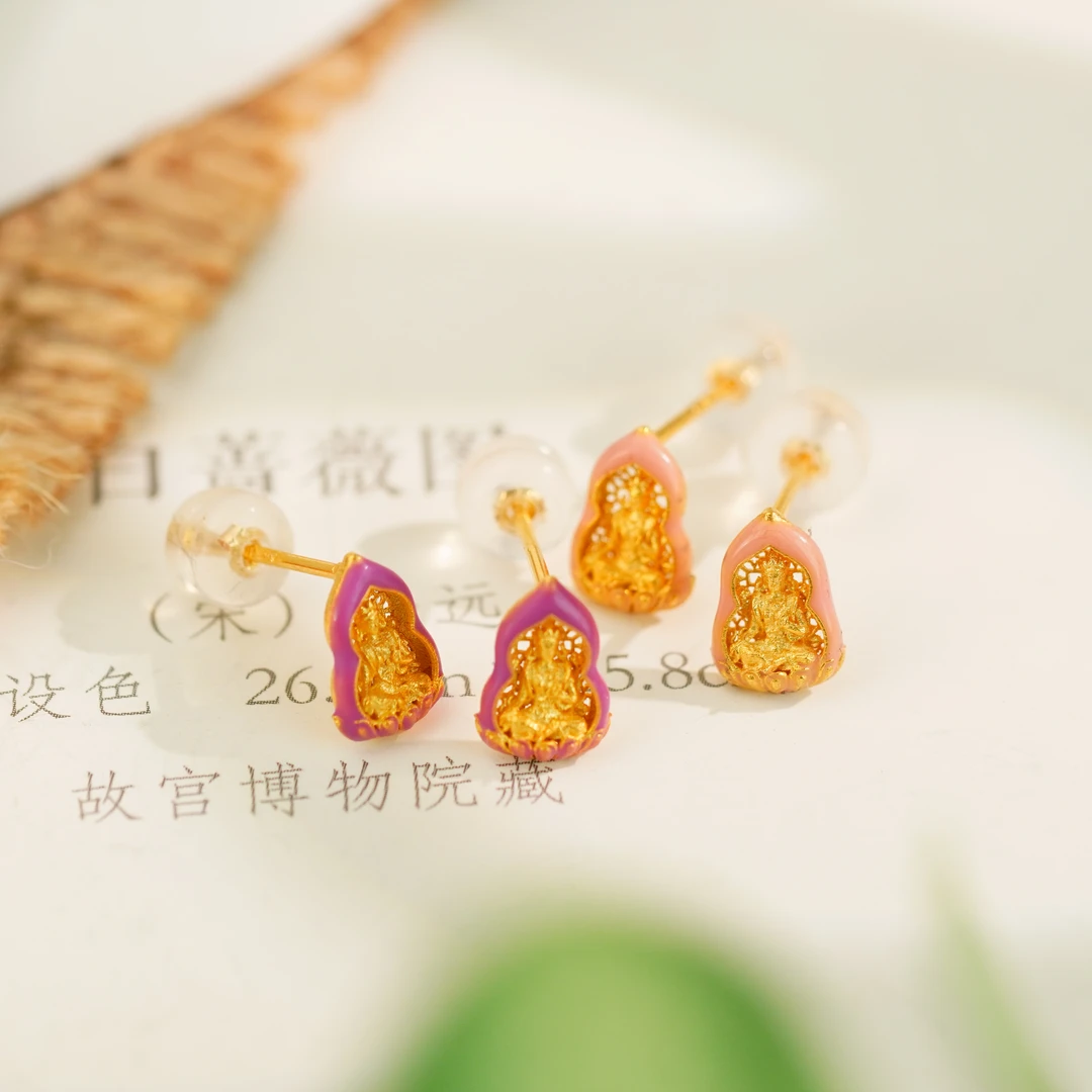 【琪钰】山棠 · 18K金耳钉（发一对）