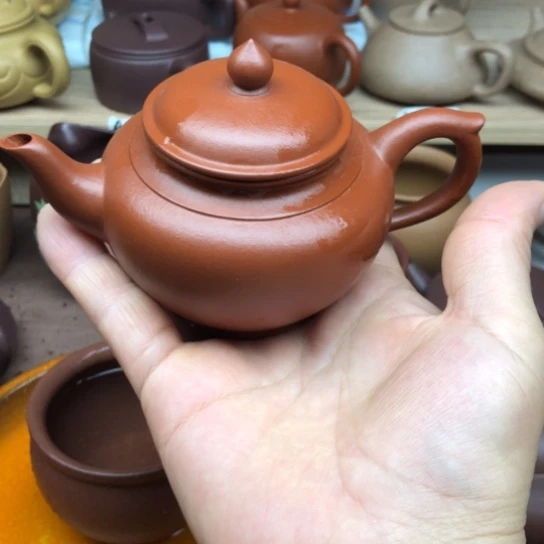 茶壶紫砂朱泥全手笑英150豪升左右