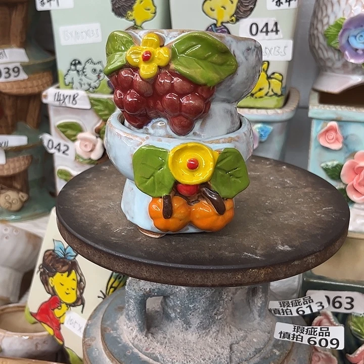 紫砂花盆粗陶材质多肉花盆