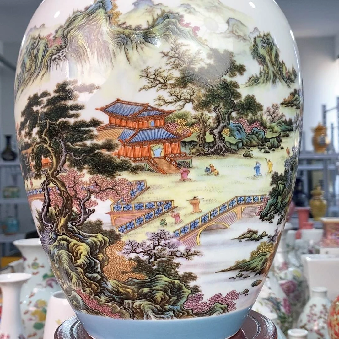 摆件景德镇陶瓷花瓶摆件