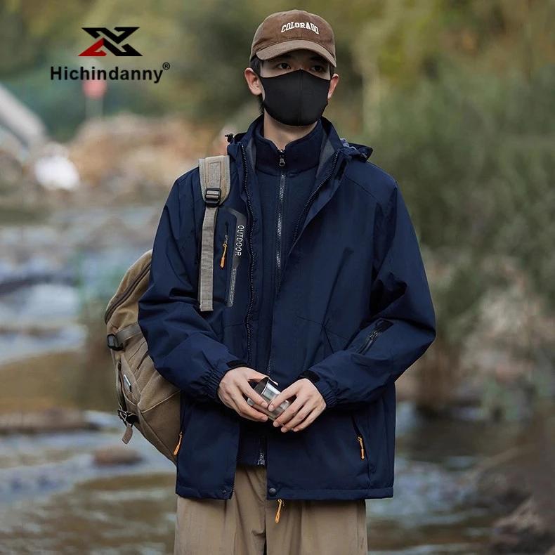 HICHIN冲锋衣男女款三合一可拆卸秋冬季保暖加厚防风防水旅游服