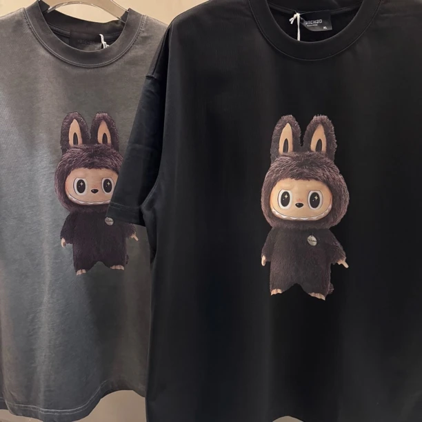 Adong 拉布布大首领卡通图案短袖T宽松版型男女同款