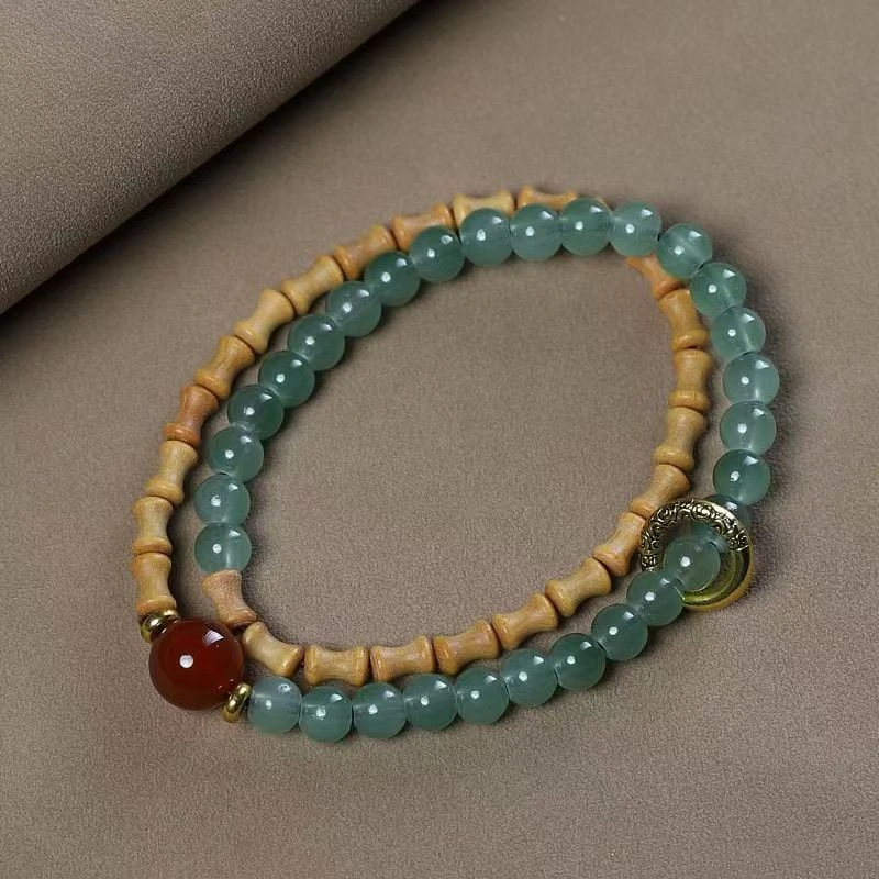 SC-360  檀香木双圈竹节手串