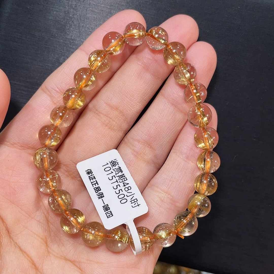 发晶手链未镶嵌顺发钛晶7.9mm