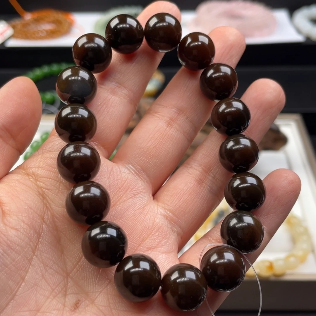 和田玉手串未镶嵌嘿*嘿