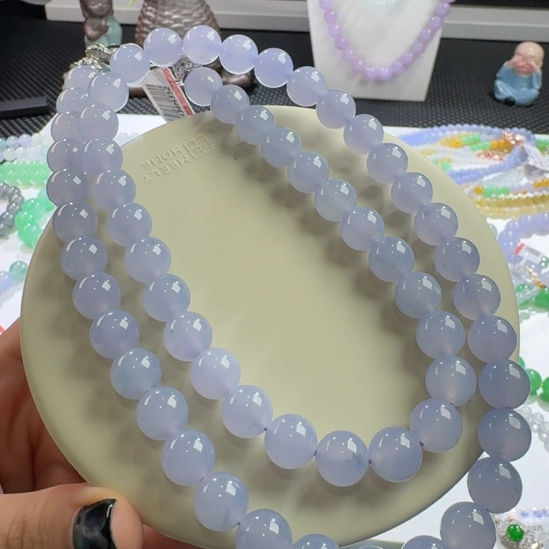 翡翠手链未镶嵌冰紫罗兰项链卡10