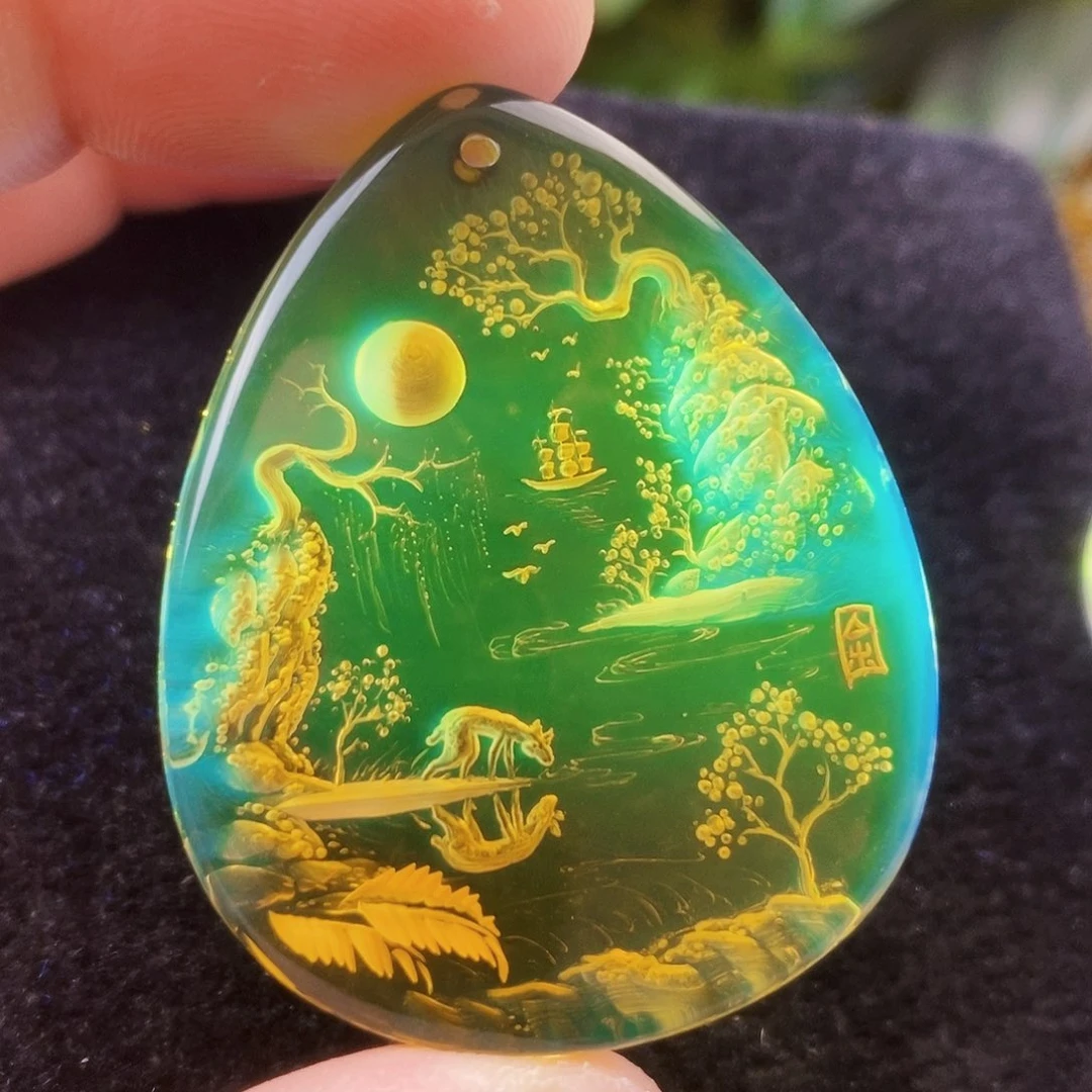 【闪购商品】蓝珀吊坠(不含链)未镶嵌
